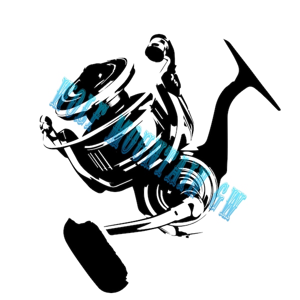 Spincaster Fishing Reel PNG SVG JPG digital download