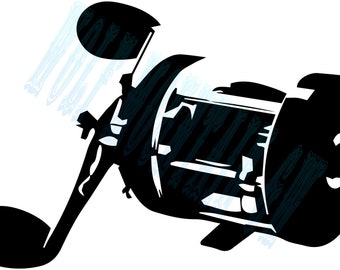 Baitcaster reel SVG JPG PNG Digital Download