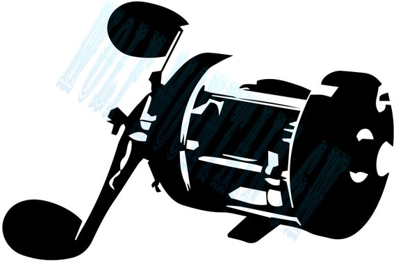 baitcasting reel logo Baitcaster Reel SVG JPG PNG Digital Download