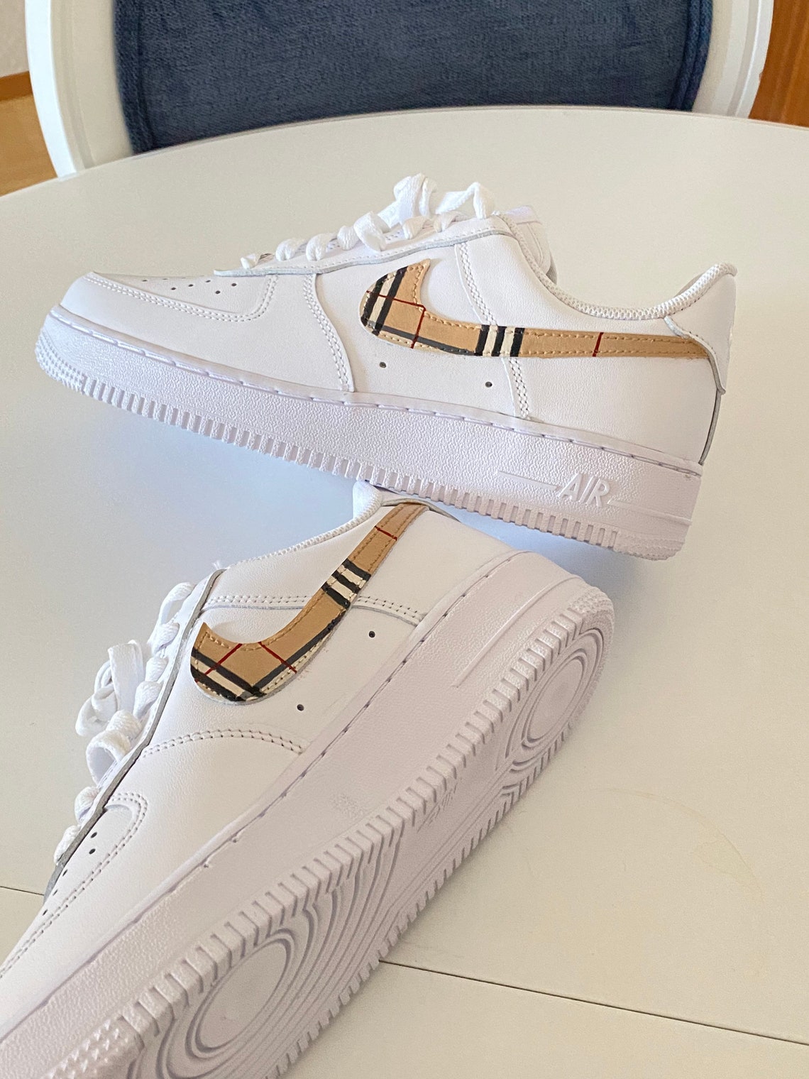 air force 1 with burberry tick