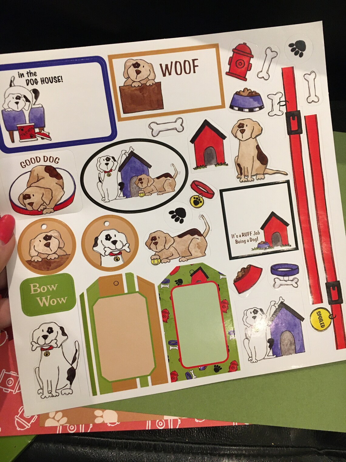 Dog Scrapbooking Supplies Sticker Sheets 10 Paper Sheets Dog Etsy