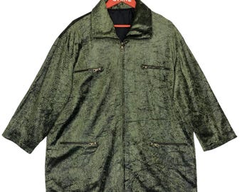 Schlange Design Zip Up Jacke Größe L In Grün