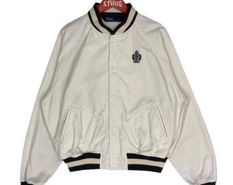 Vintage Polo Ralph Lauren Button Jacket - White Streetwear (Size M)