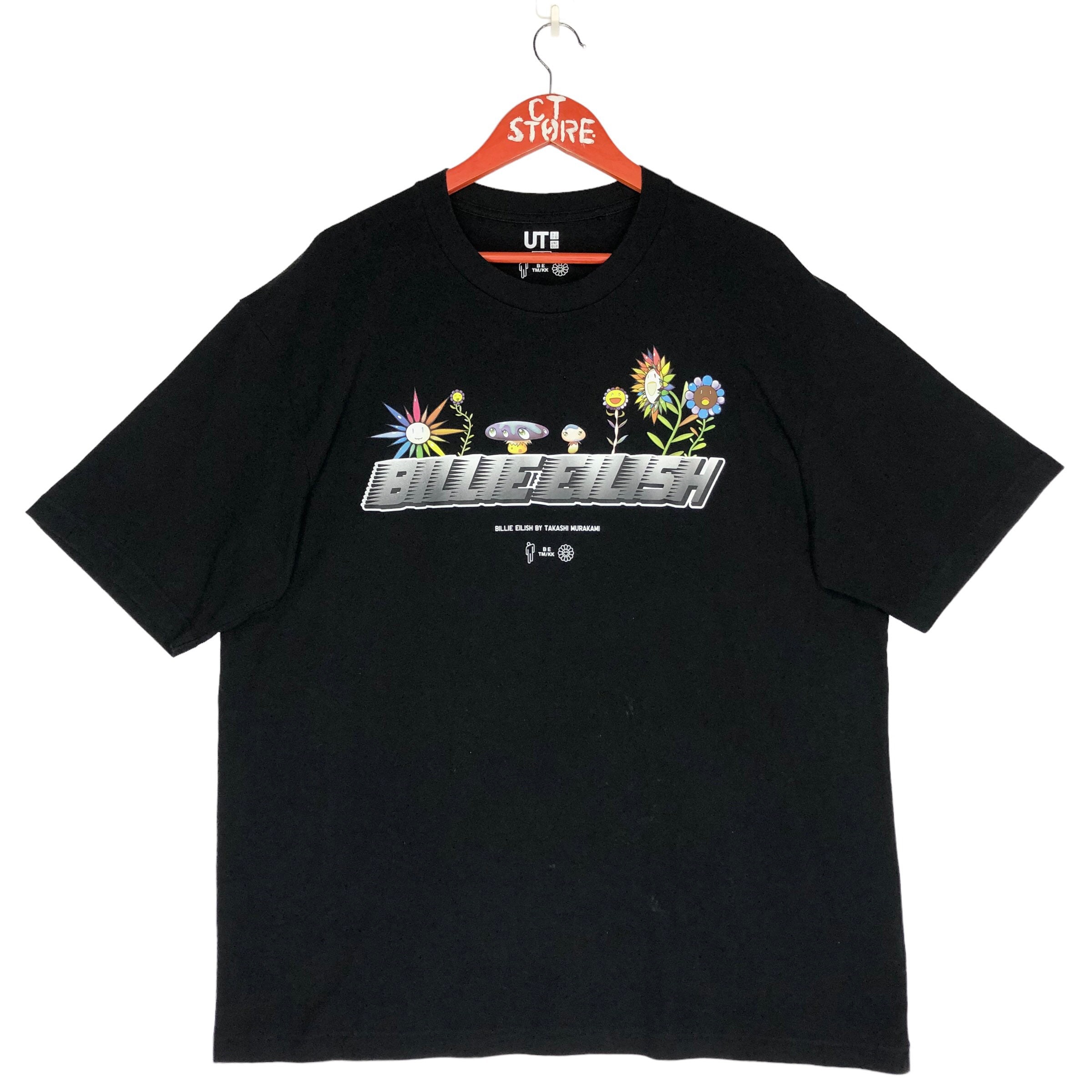 White new Takashi Murakami Graduation Glow in the Dark Kanye West Tour  Merch Tee