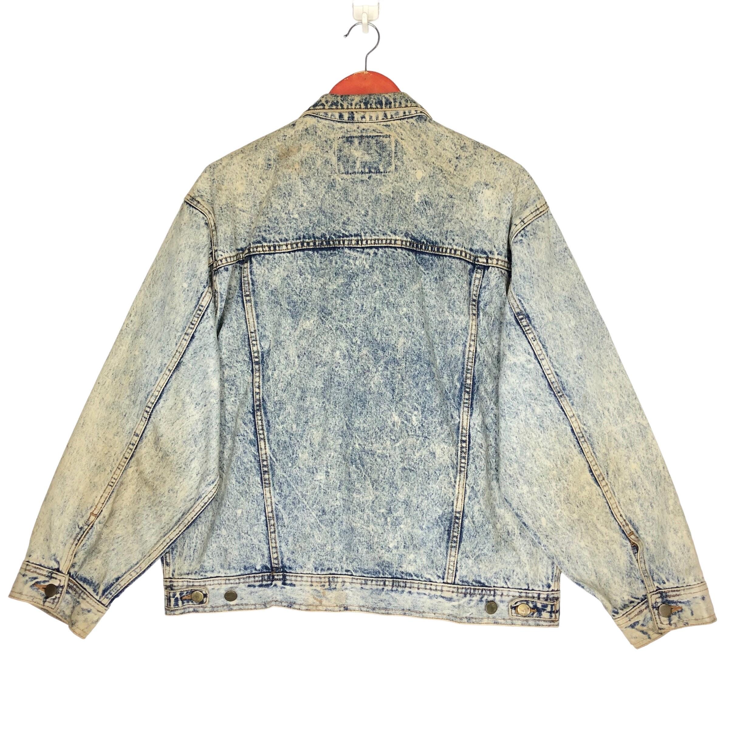 Vintage Edwin Gold Rush Acid Wash Denim Jacket - Size L - Etsy