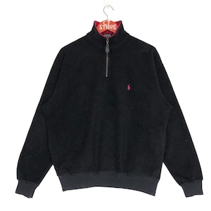 Polo Ralph Lauren Quater Zip Fleece Sweater Size M Streetwear Sweater