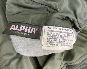 Vintage 90s Alpha Industries MA-1 Flight Jacket - Reversible XL - Etsy