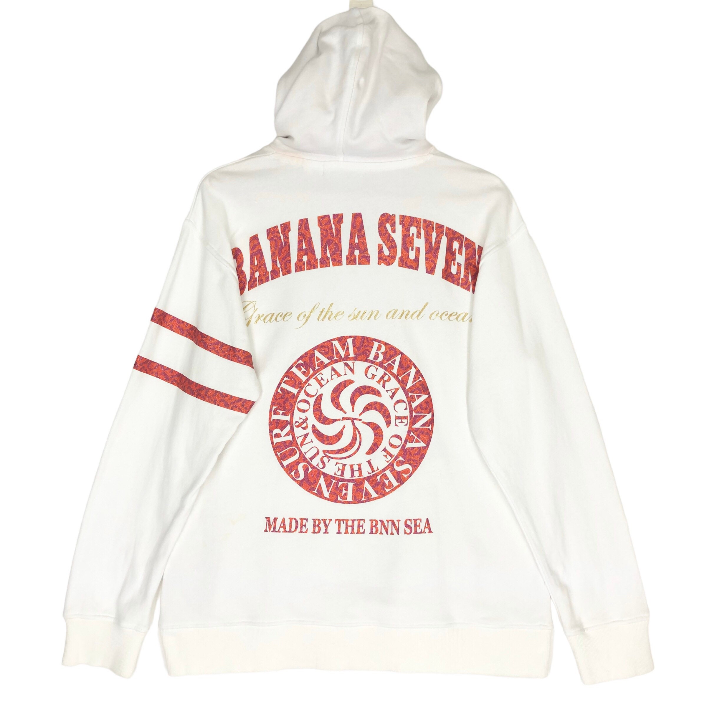 Banana Seven Surf Team Hoodie - White, Size M - Etsy