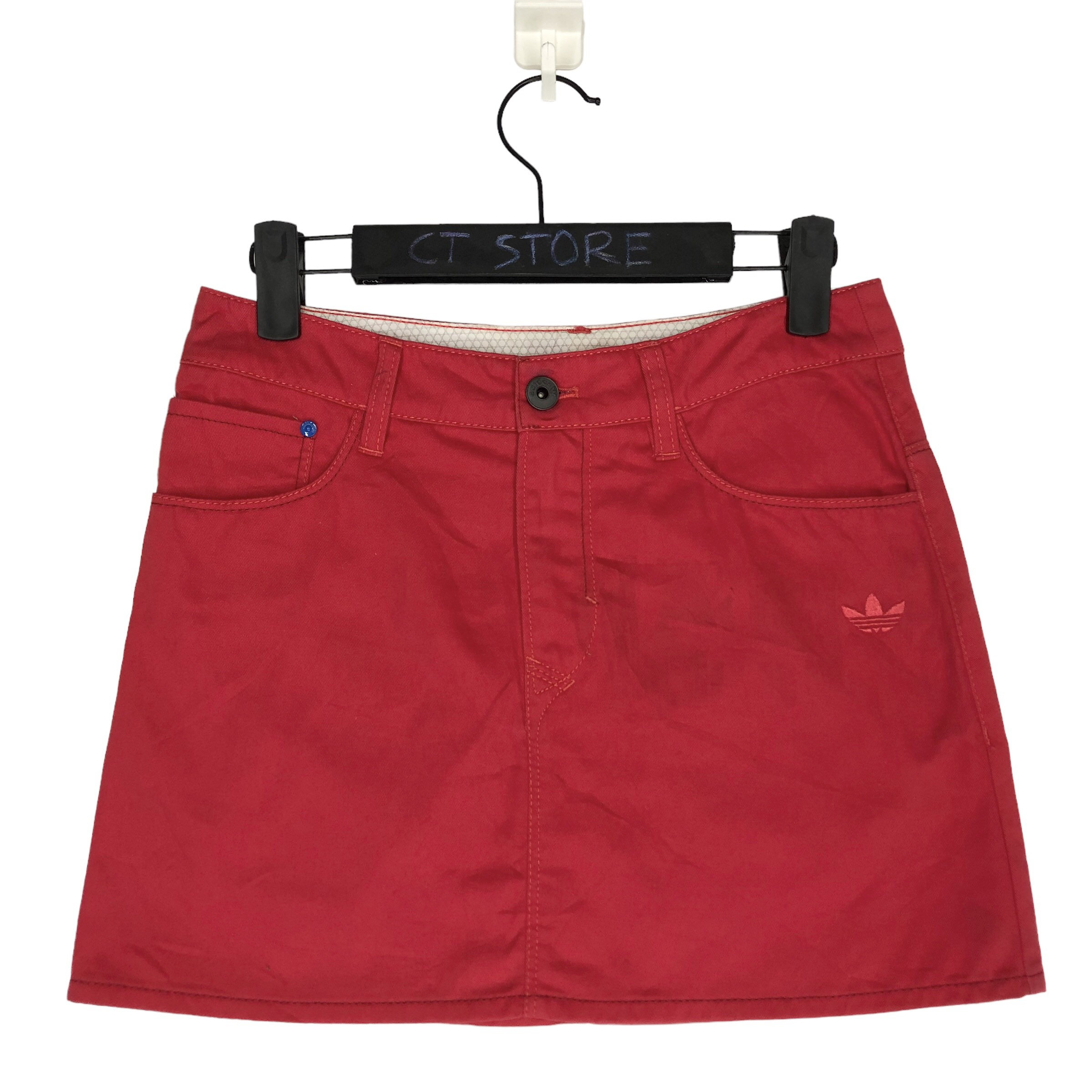 Red denim skirt youth sale