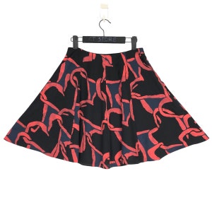 Paul Smith Printed Silk Skirt Black Size 27 INCH, Printed Skirt, Silk Skirt, Women Printed Skirt, Paul Smith Skirt, Women Skirt