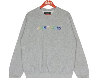 Danny Duncan Virginity Rocks Crewneck Sweatshirt Multicolor Logo Size M Virginity Rocks Sweatshirt Etsy