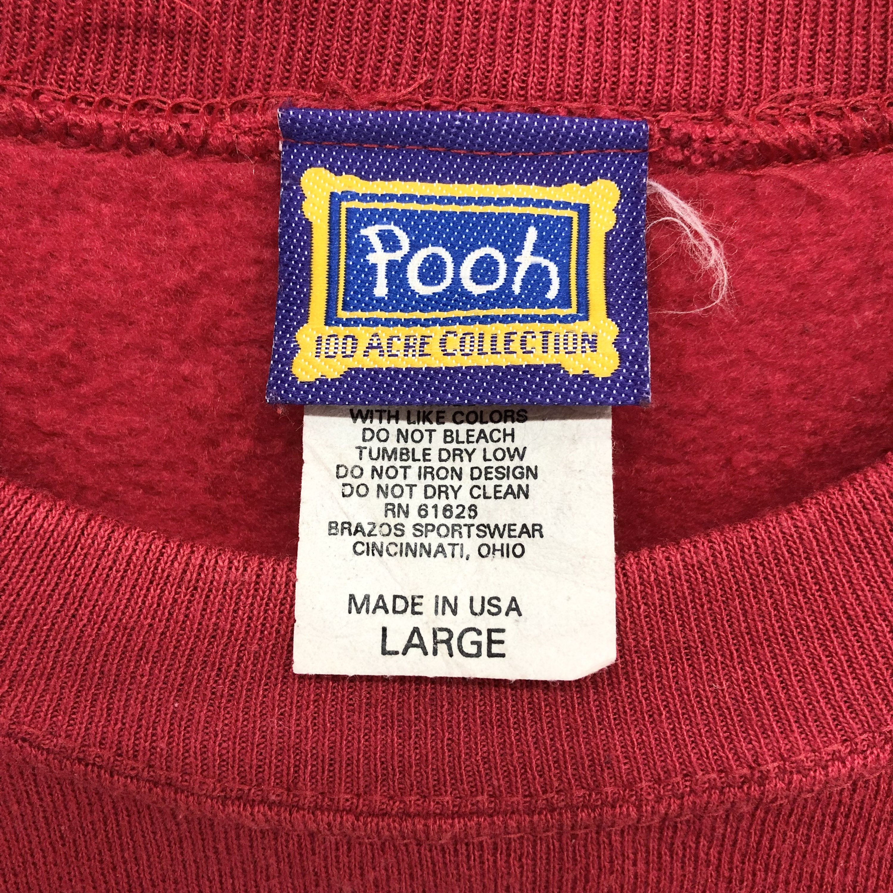 Vintage 90s Winnie the Pooh Cartoon Crewneck Sweatshirt Size L in 