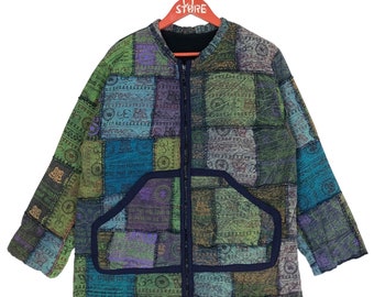 Patchwork Streetwear Jacket Size M Multicolor Patchwork Jacket