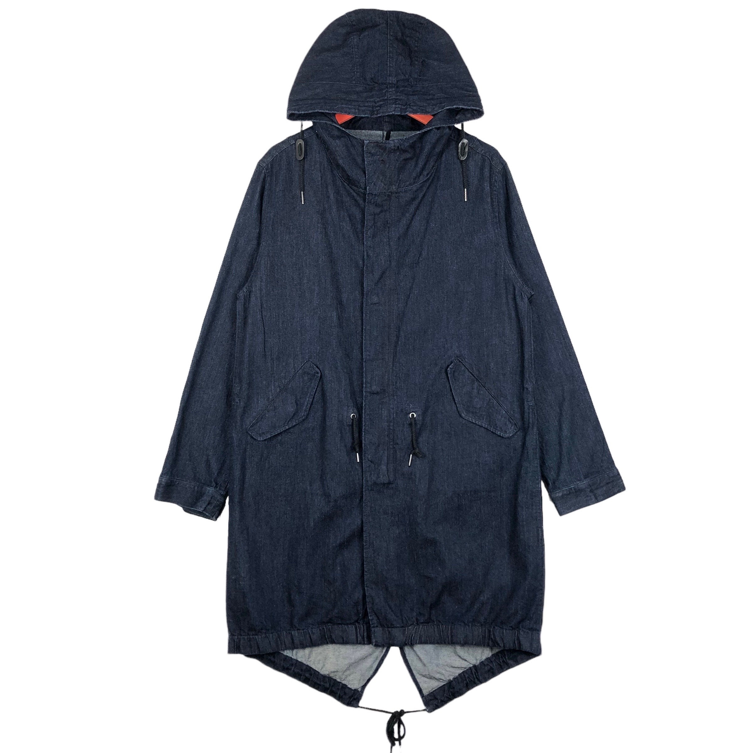 Denim fishtail parka new arrivals