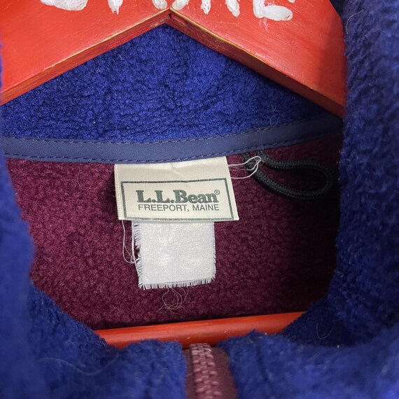 L.L Bean Fleece Half Zipper Sweater Maroon Size M - Etsy