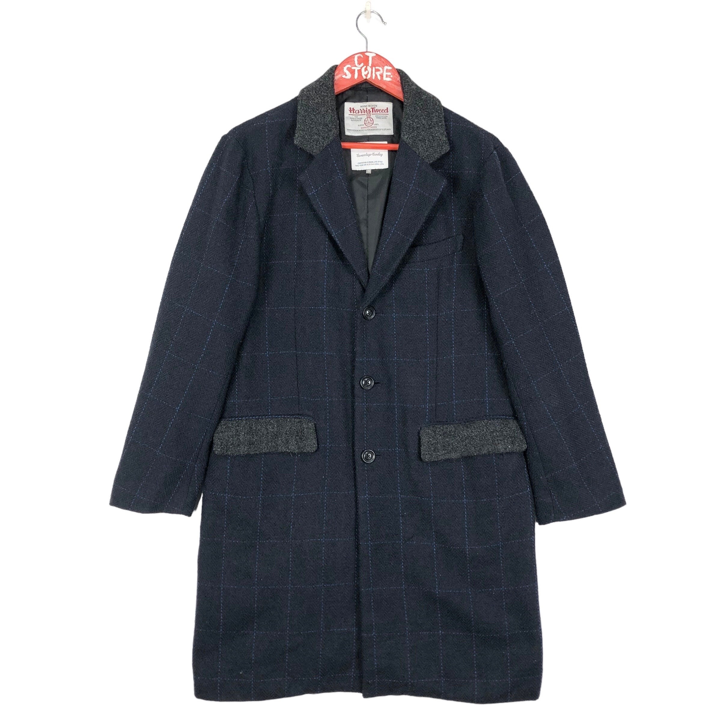 HARRIS TWEED× SEVENDAYS SUNDAY ロングコート Harris Tweed X Sevendays Sunday Wools Jacket - Etsy UK
