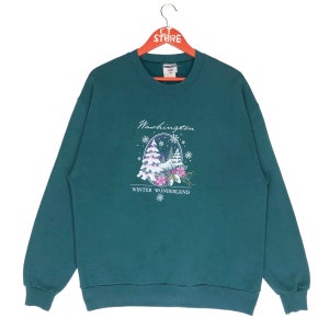 vintage Washington Winter Wonderland Sweat-shirt ras du cou - Taille M
