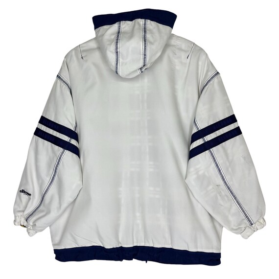 Vintage 90s Ellesse Bulldogs Reversible Hoodie Jacket in White