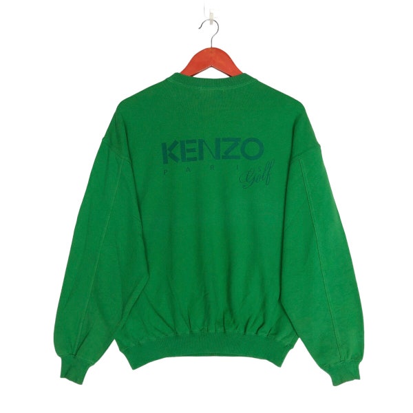 Kenzo Paris Golf Sweatshirt Big Logo Sweatshirt Kenzo Size M, Kenzo Big Logo Sweatshirts, Kenzo Pullover Sweatshirts, Kenzo Sweaters