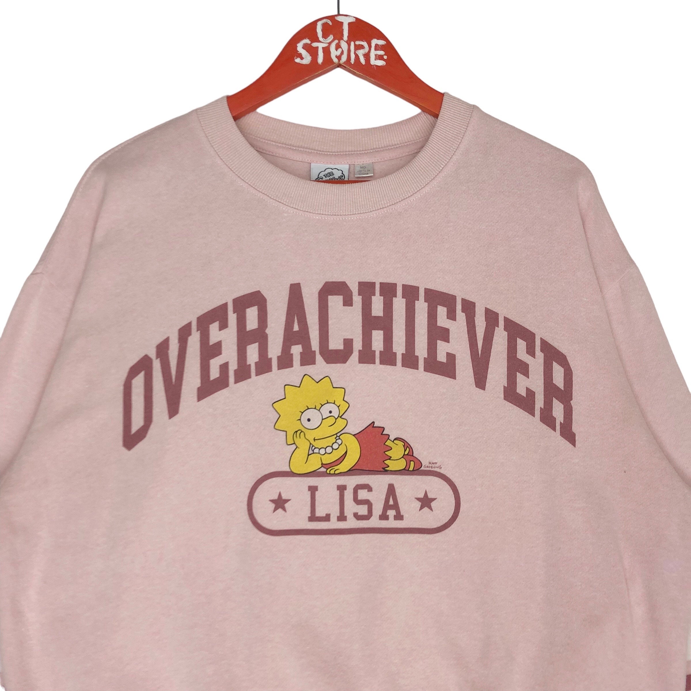 Lisa Simpsons Overachiever Crewneck Sweatshirts Size M the Lisa Simpsons Overachiever Crewneck Sweatshirts Size M the