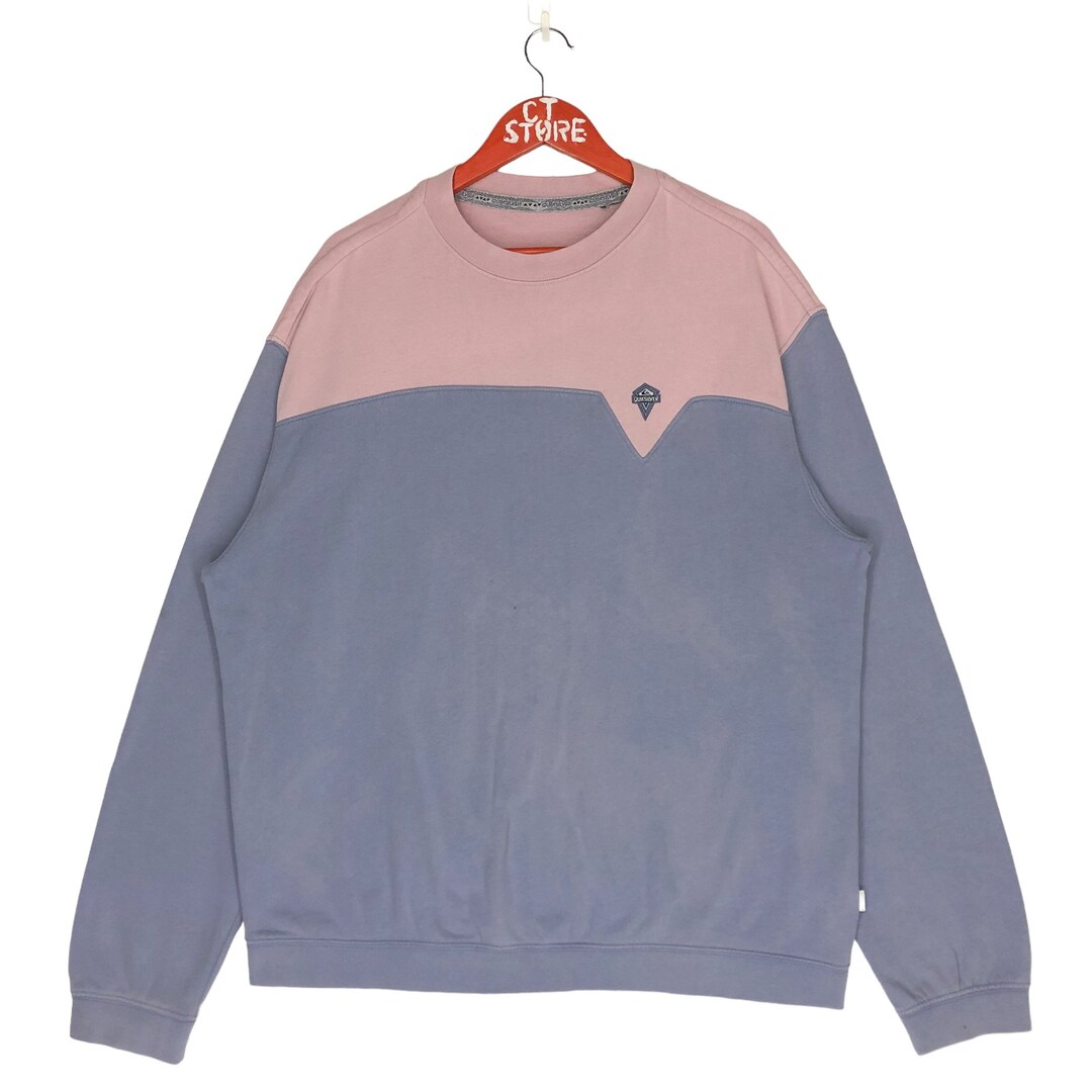 Buy Quiksilver OG Block Crewneck Sweatshirt Blue Purple Logo Online in  India