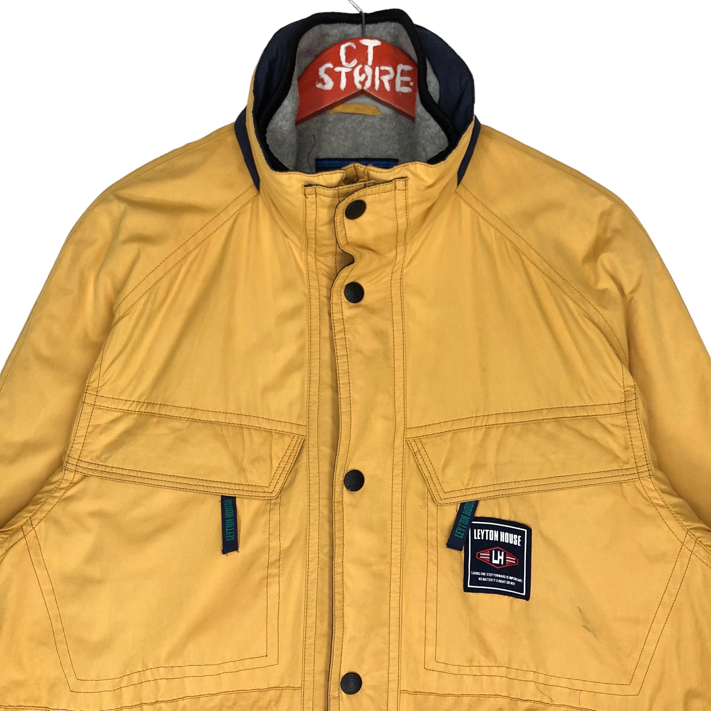 Vintage Leyton House Marine Yellow Jacket Size M, Leyton