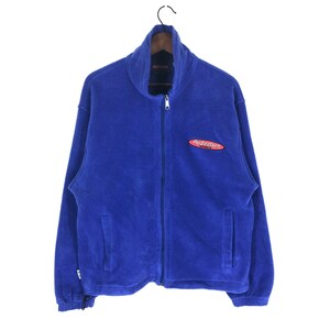Vintage Budweiser Fleece Jacket Blue Size M