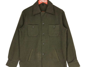 Vintage Wool Jacket Size M Adult Jacket Green