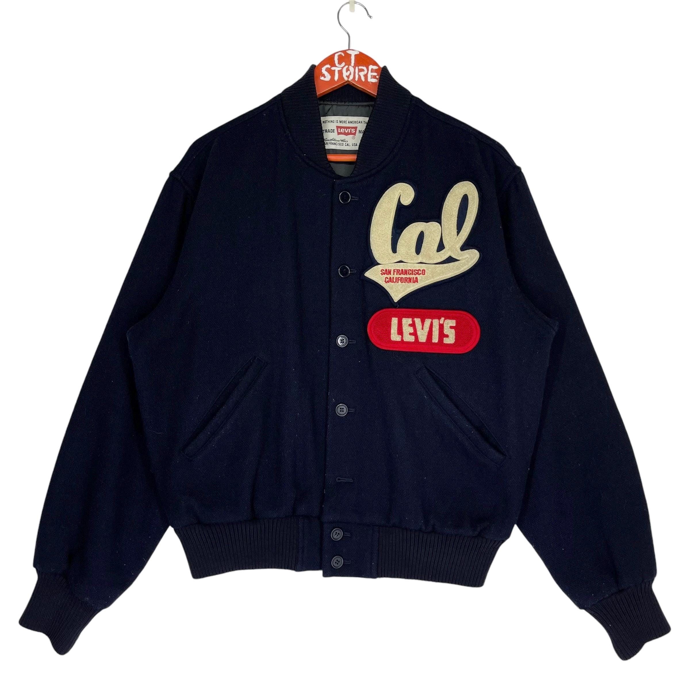 90s Levi's スタジャン M ネイビー Vintage 90s Levis Wool Varsity Jacket Blue Size M - Etsy