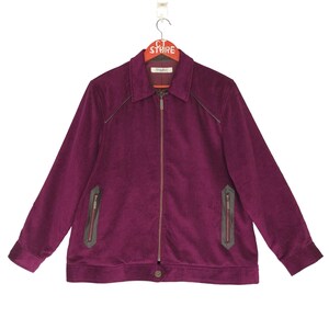 Liliane Burty Paris Corduroy Jacket: Purple Magenta, Size L