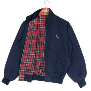 Vintage Troy Bros Harrington Jacket Size S Toroy Adult Jacket In Blue