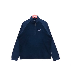 Jack Wolfskin Zip Up Fleece Sweater Size L Jack Wolfskin Pullover Fleece Sweater Streetwear Sweater