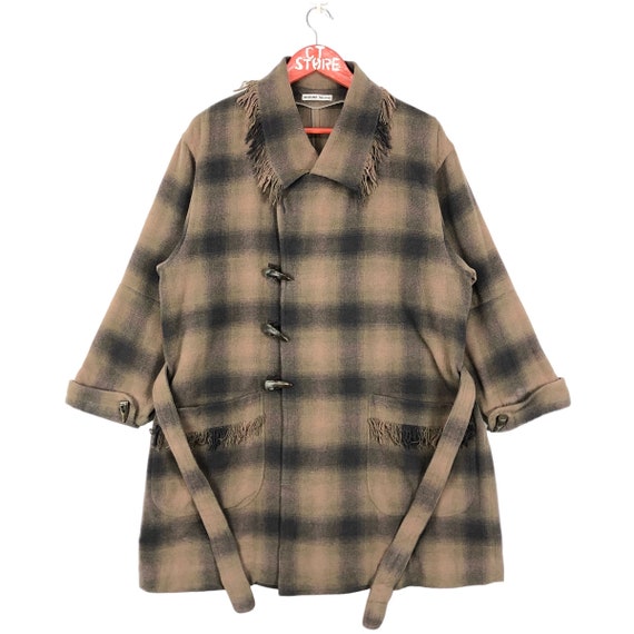 【AMERIVINTAGE】ADORABLE SHAGGY CHECK COAT Ameri Vintage ADORABLE SHAGGY CHECK COAT