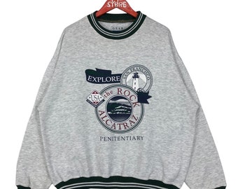 Vintage 90s Alcatraz Prison Sweatshirt - San Francisco - Size XL