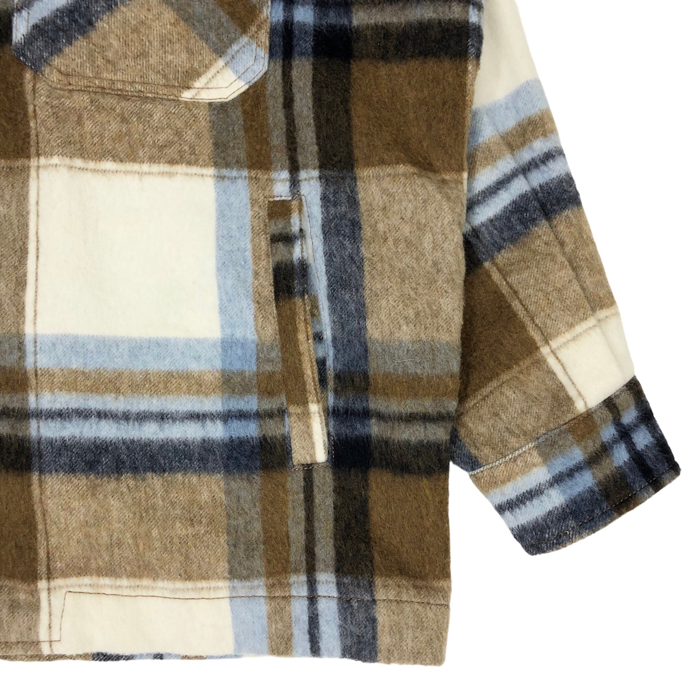 eyden着用 FLANNEL JACKET ZARA valabasas Zara Jacket Plaid HOODED PLAID OVERSHIRT Red ZARA United States