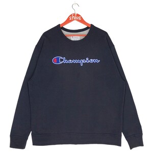 Sudadera Champion de cuello redondo con logotipo grande, talla L