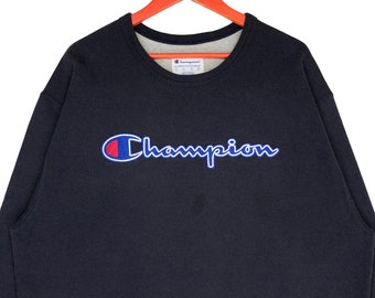 Sudadera Champion de cuello redondo con logotipo grande, talla L