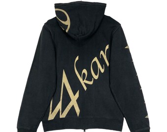 24 Karats Tribe of Gold Hoodie - Big Logo Black Zip-up (size S) - Etsy