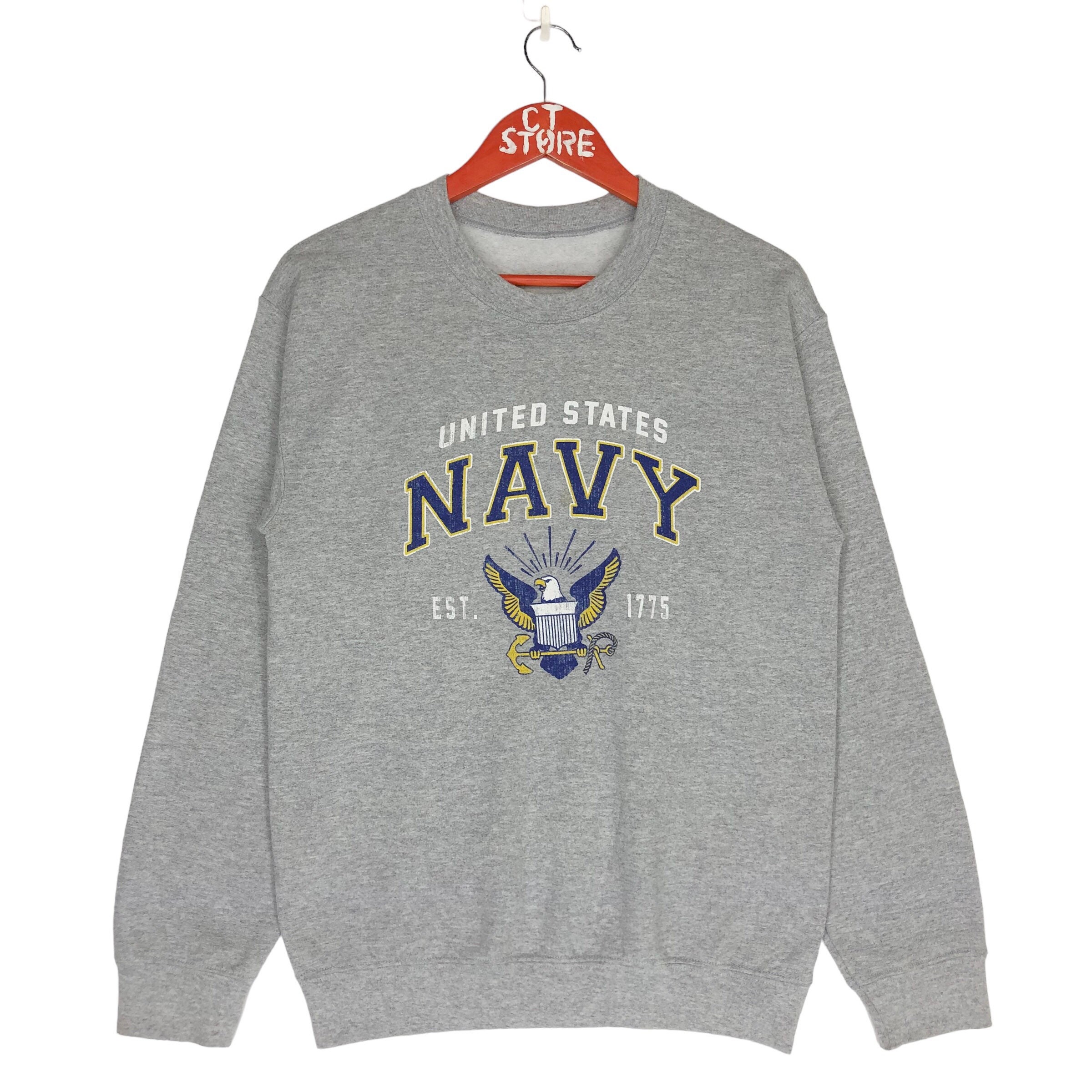 Grey navy sweatshirt hot sale