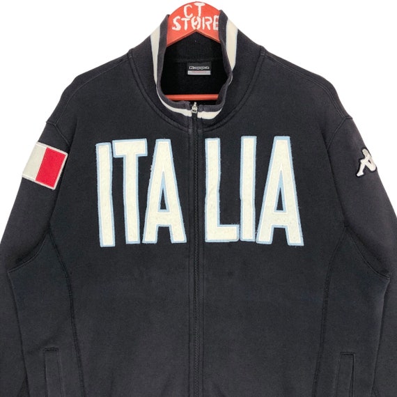 Vintage Kappa Italia Zip Up Sweater Jacket Size M… - image 3