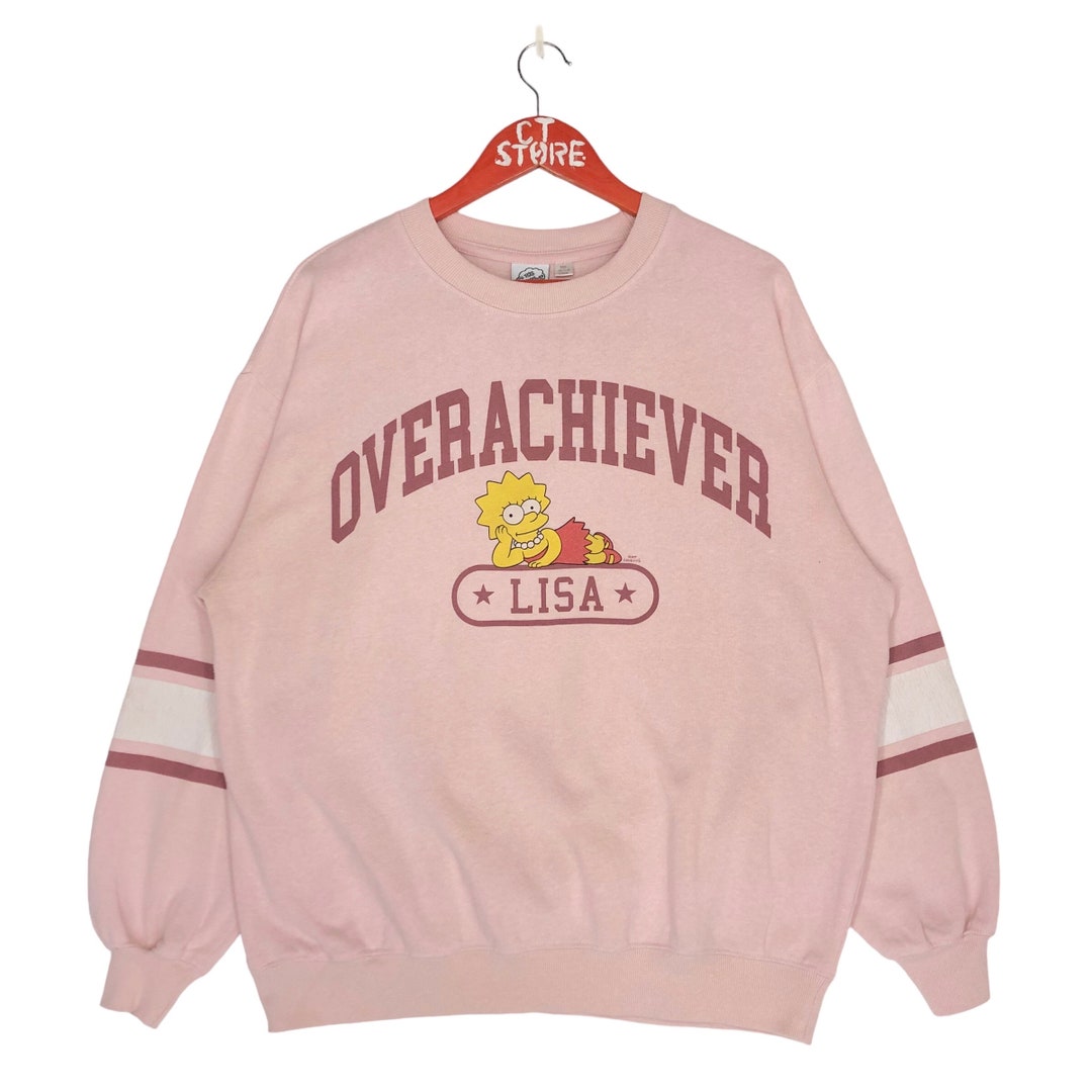 Lisa Simpsons Overachiever Crewneck Sweatshirts Size M the