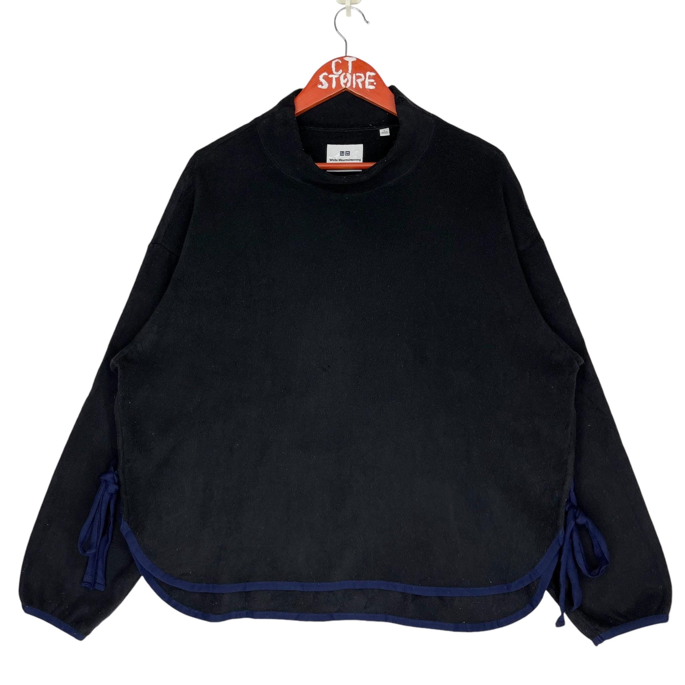 Uniqlo White Mountaineering Fleece Mock Neck Sweater Black Size L
