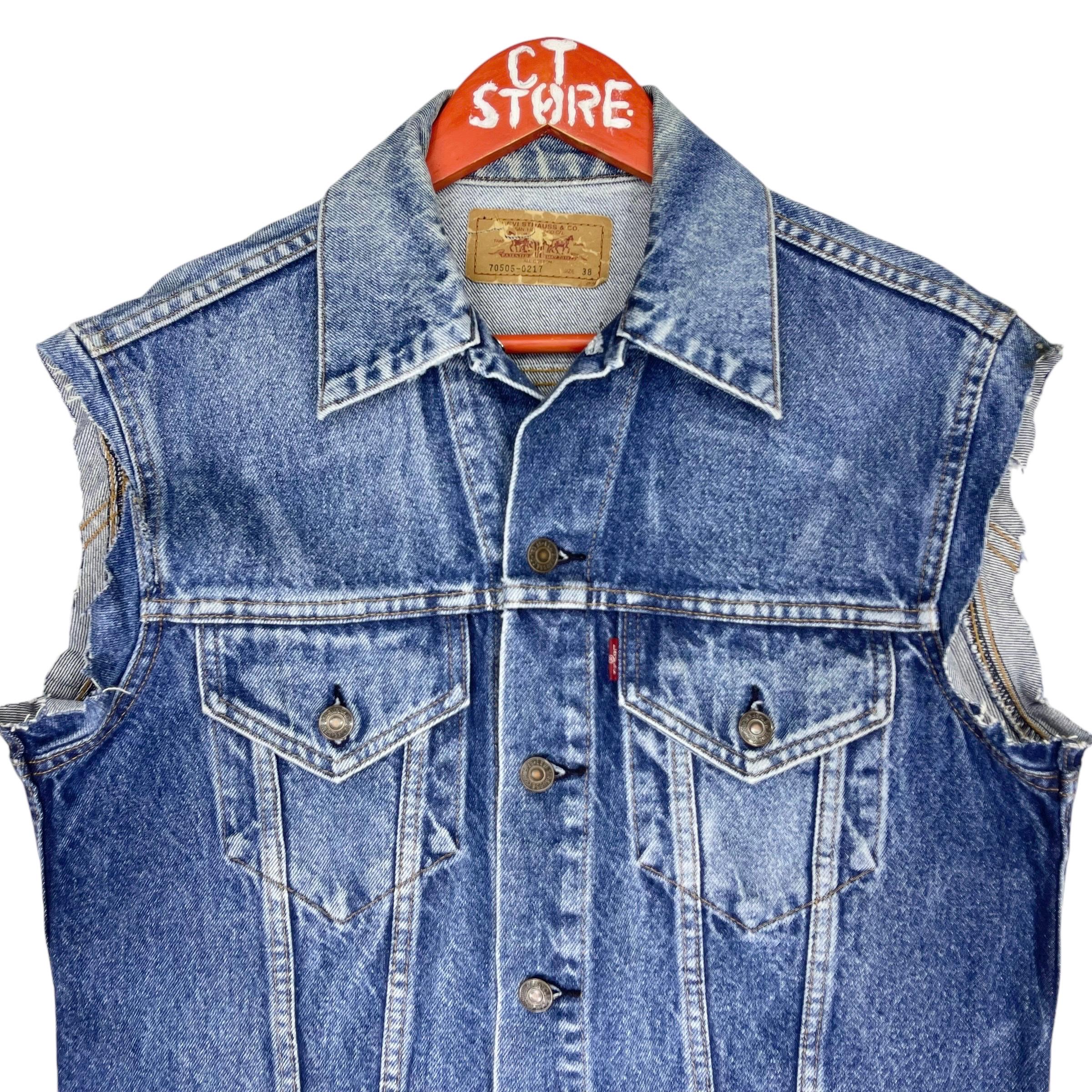 トップス ~70s Levi's / 70505 cut off denim vest 70's Levi's 70505 アニマルカスタム カットオフデニムベスト
