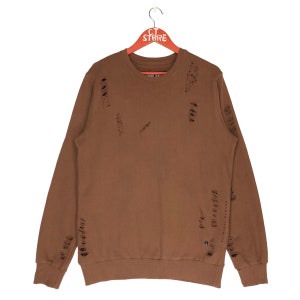 Maglione marrone invecchiato Criminal Damage - Taglia M