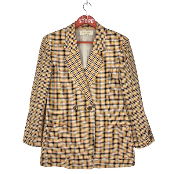 Nina Ricci, Vintage Nina Ricci Plaid Jacket - Women's Size M