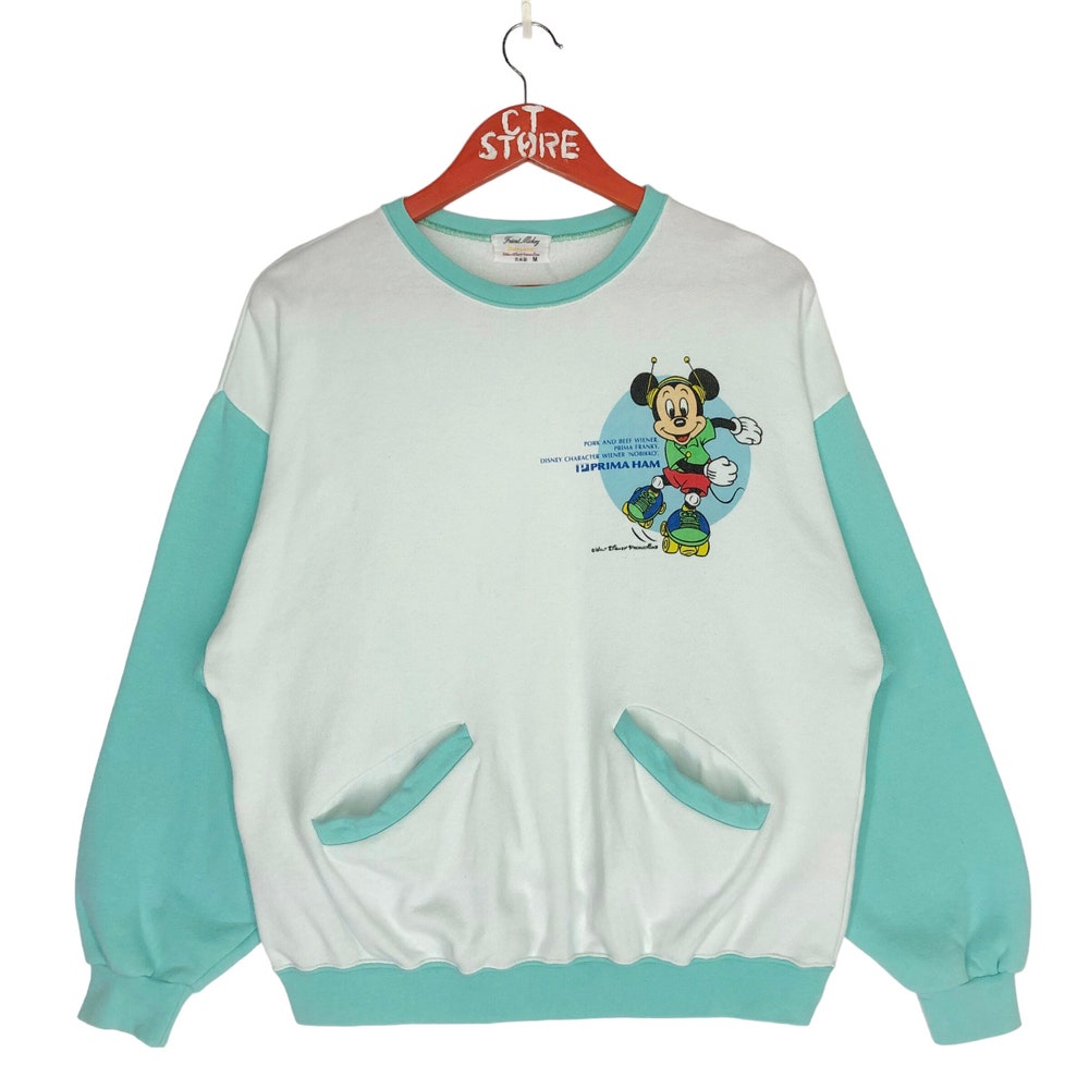 Vintage Mickey Mouse Prima Ham Crewneck Sweatshirts Size M, Cartoon Sweatshirts, Vintage Cartoon Sweatshirts Trendy Fashion
