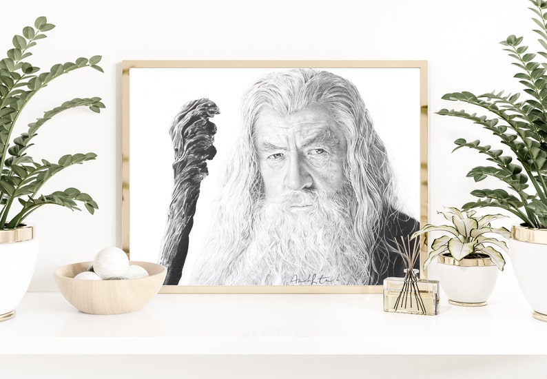 Gandalf Art Print 8x10 Inches - Etsy