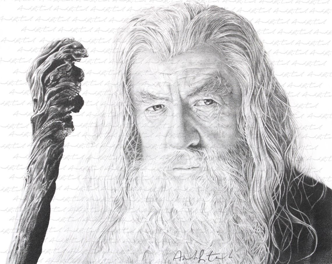 Gandalf Art Print 8x10 Inches - Etsy