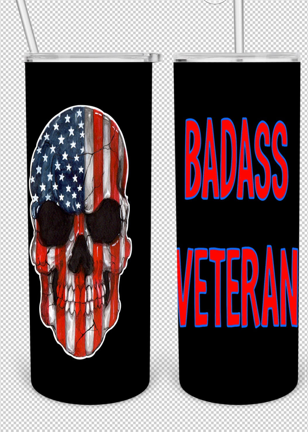 20 oz Skinny Tumbler Veterans Creed Design Patriotic USA Sublimation Designs Downloads Instant Download Design PNG Commercial Use