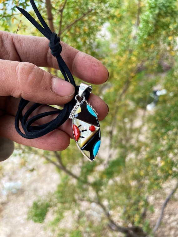 Virginia Quam Zuni Inlay Pendant